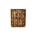 LITTON LANE Rustic Reclaimed Wood 16-Bottle Pegboard Hanging Wine Rack, 25 x 21 in. thumbnail 5