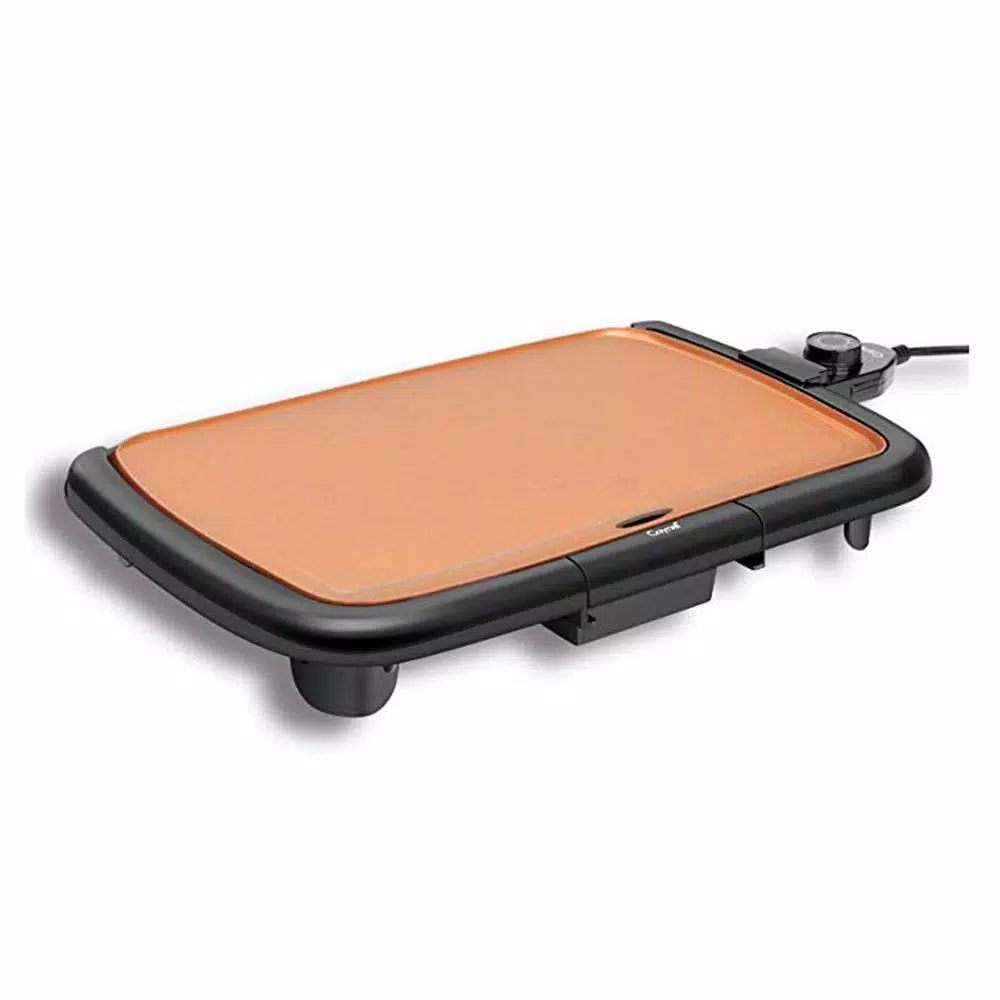Boyel Living 1200W Nonstick Electric Griddle and Skillet with Adjustable Thermostat, Copper