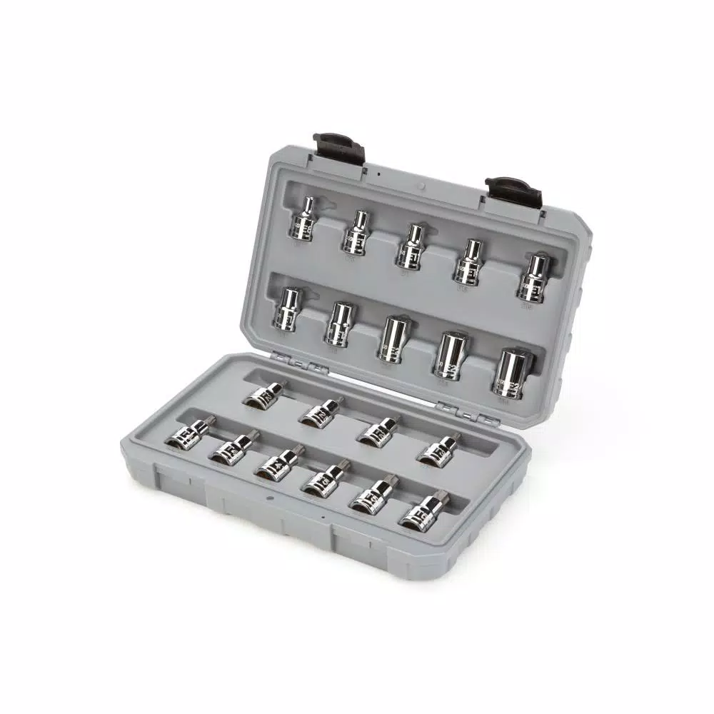TEKTON 1/2 in. Drive Torx Bit and External Star Socket Set, 20-Piece