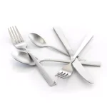 MegaChef Cravat 20-Piece Matte Silver Stainless Steel Flatware Set, Service for 4 thumbnail 2