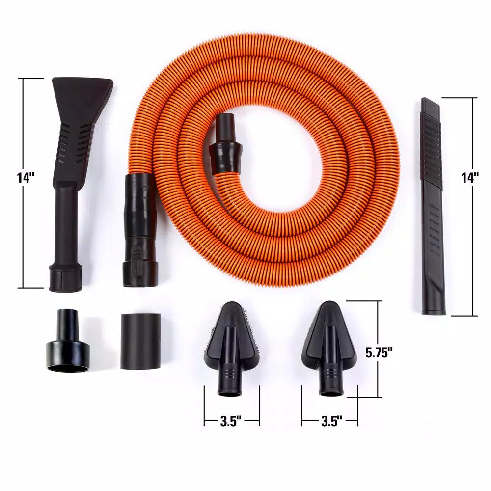 RIDGID 1-1/4 in. Premium Car Cleaning Accessory Kit for Wet/Dry Shop Vacuums, 7-Piece Set