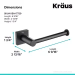 KRAUS Ventus Matte Black Solid Brass Toilet Paper Holder thumbnail 2