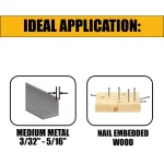 DEWALT 9 in. 6 TPI Bi-Metal Taper Back Reciprocating Saw Blade, 5-Pack thumbnail 2