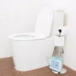 Furinno Wayar Freestanding Toilet Paper Holder and Magazine Rack with Storage, Silver thumbnail 2