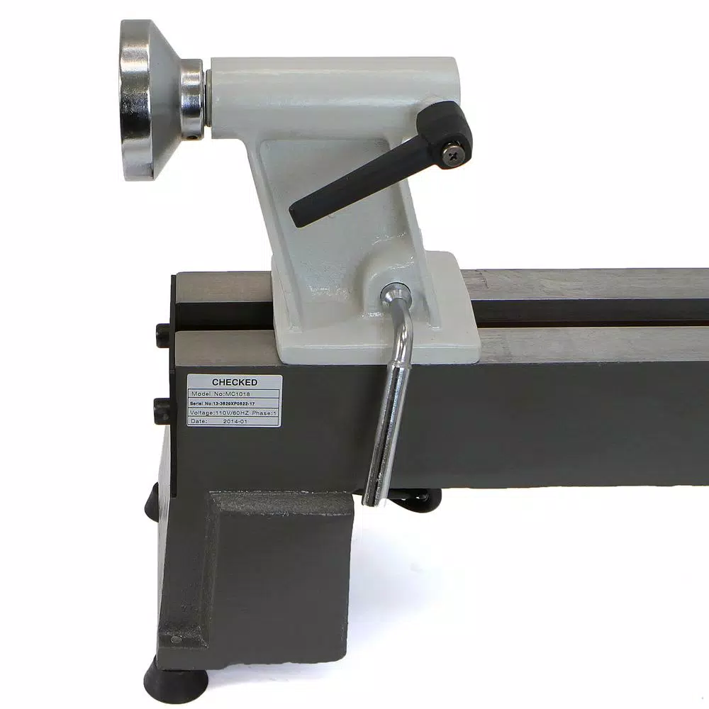 Stark 1/2 HP Variable-Speed Benchtop Wood Lathe, 10 in. x 18 in., 5-Speed Gray
