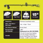 RYOBI ONE+ 18V Brushless String Trimmer and 10 in. Pole Saw Attachment Kit with 4 Ah Battery and Charger thumbnail 6