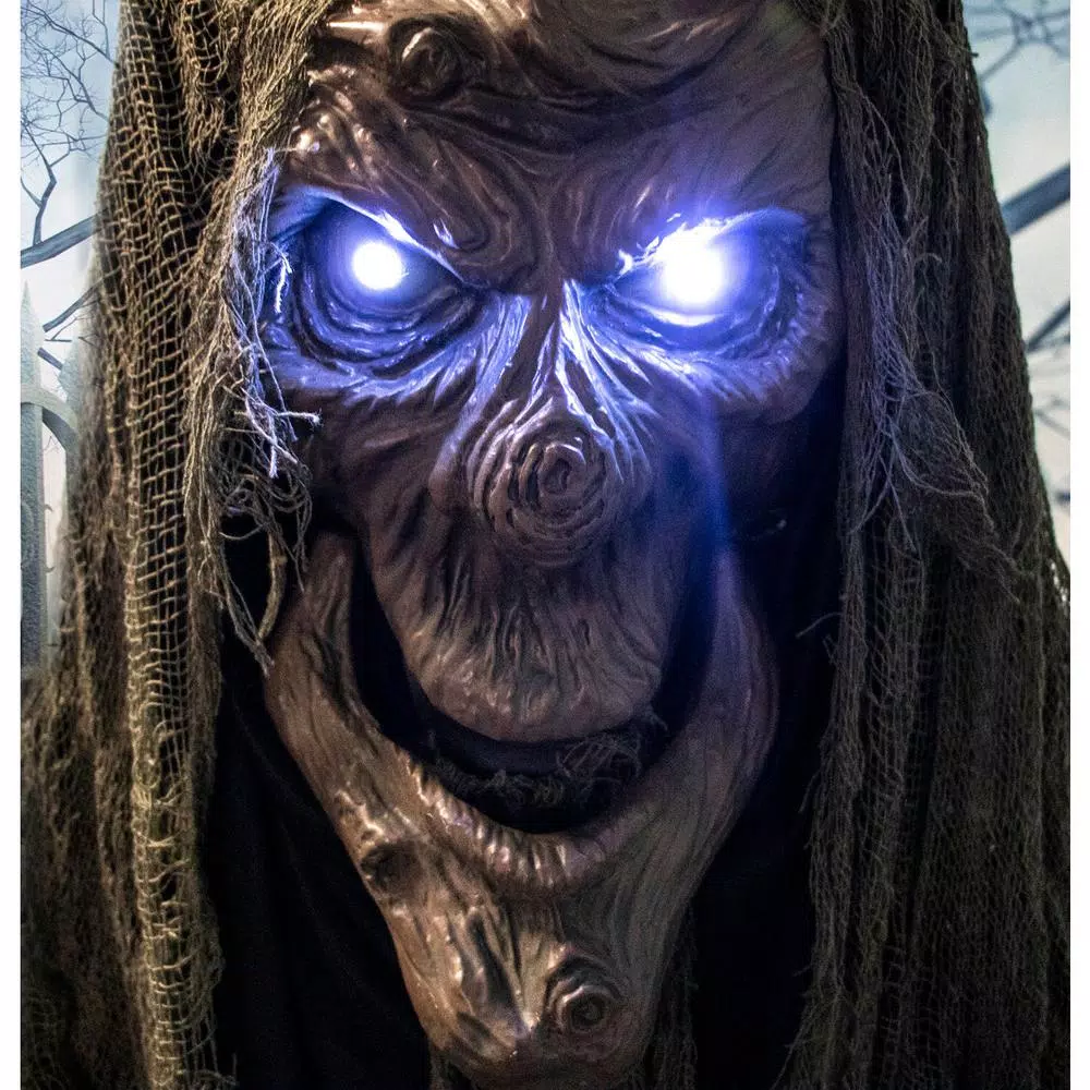 Haunted Hill Farm 6.5 ft. Animatronic Talking Tree Halloween Prop with Sound and Lights