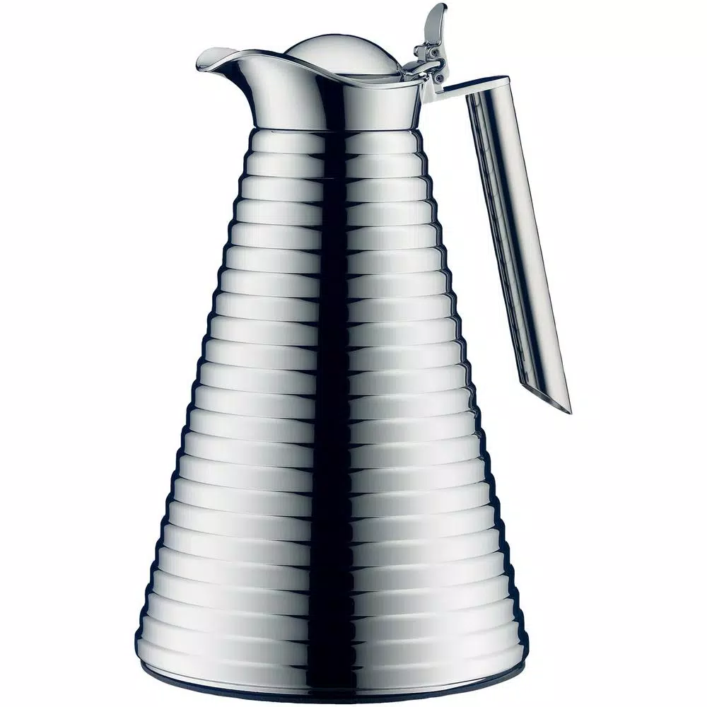 Alfi Chrome-Plated Copper Glass Vacuum Carafe, 1.06 Qt.