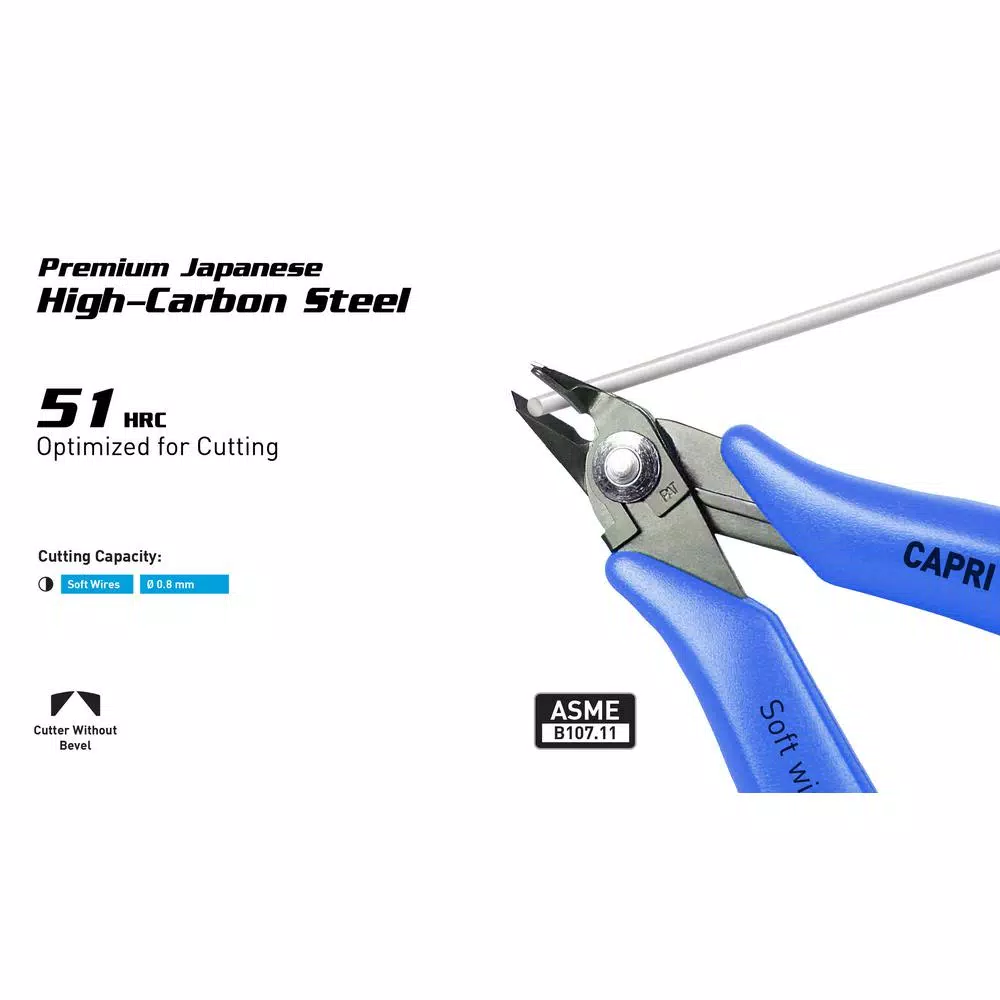 Capri Tools Klinge 5 in. Internal Spring Flush Cutter, Japanese Forged High-Carbon Steel