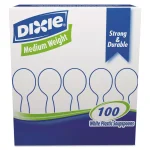 DIXIE White Polystyrene Soup Spoons, Heavy Mediumweight, 1000 Count Case thumbnail 2