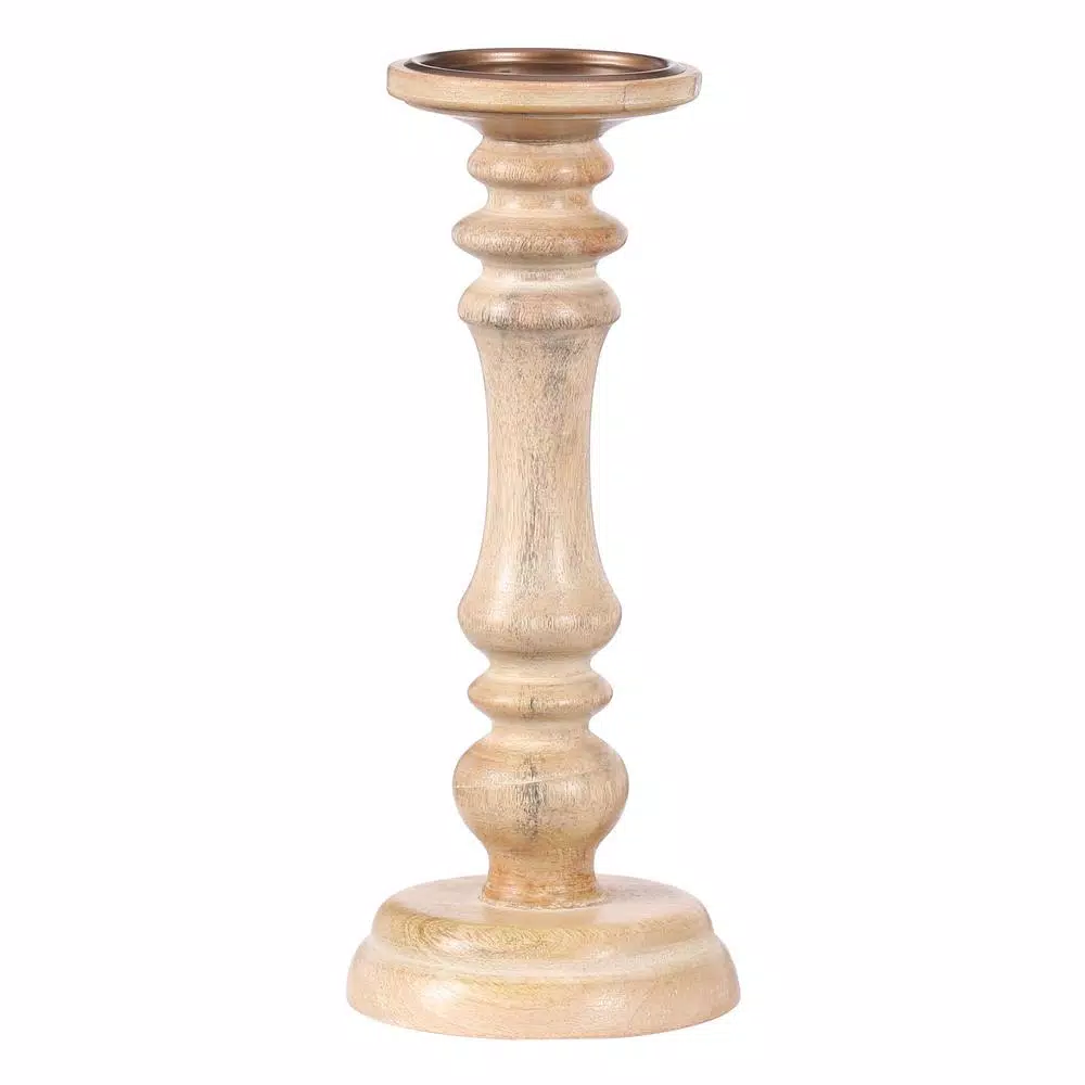 Unbranded Natural Wood Rustic Candle Holder Set of 5, Southwestern Style Candlesticks