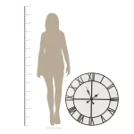 Stratton Home Decor Henry 31.5 in. Oversized Black and White Wood Wall Clock thumbnail 4