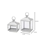 Home Decorators Collection Silver Stainless Steel Candle Lanterns, Set of 2 thumbnail 2