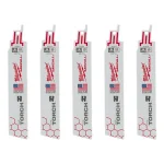 Milwaukee TORCH 6 in. 18 TPI Metal Cutting Reciprocating Saw Blades, Bi-Metal, 5-Pack thumbnail 1