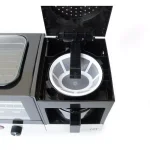 SPT 3-in-1 Breakfast Center 1450W Toaster Oven, Coffee Maker, and Griddle - Black and Stainless Steel thumbnail 3
