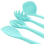 MegaChef 12-Piece Light Teal Silicone Kitchen Utensil Set thumbnail 4