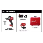 Milwaukee M18 FUEL 1/2 in. Brushless Hammer Drill Driver Kit with Two 5.0 Ah Batteries and Charger thumbnail 2