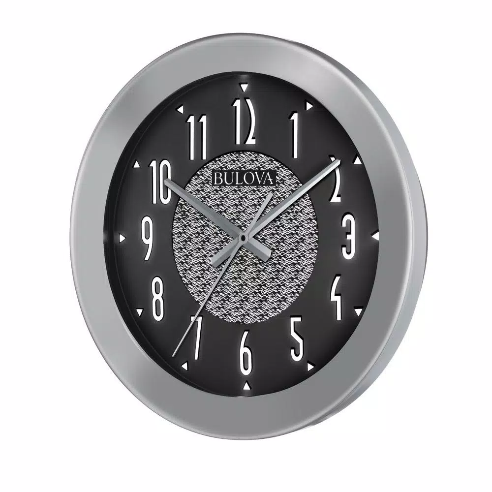 Bulova Fantasmic 17 in. Bluetooth Indoor-Outdoor Wall Clock with Illuminated Dial