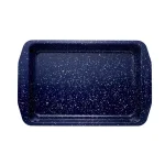 Paula Deen 9 x 13 in. Deep Sea Blue Speckle Nonstick Steel Rectangular Cake Pan thumbnail 2