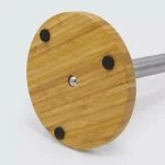 ExcelSteel Stainless Steel Paper Towel Holder with Durable Bamboo Base thumbnail 4