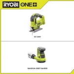 RYOBI 18V ONE+ Cordless Orbital Jig Saw and 5 in. Random Orbit Sander Combo Kit (Tools Only) thumbnail 2