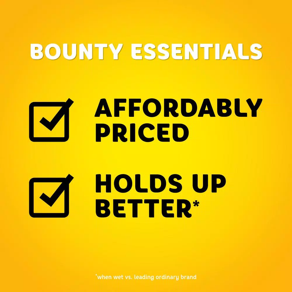 Bounty Essentials Select-A-Size White Paper Towels, 12 Big Rolls