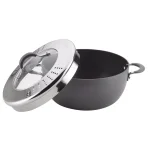 Circulon Radiance 5.5 Qt. Gray Hard-Anodized Nonstick Covered Casserole with Colander thumbnail 5