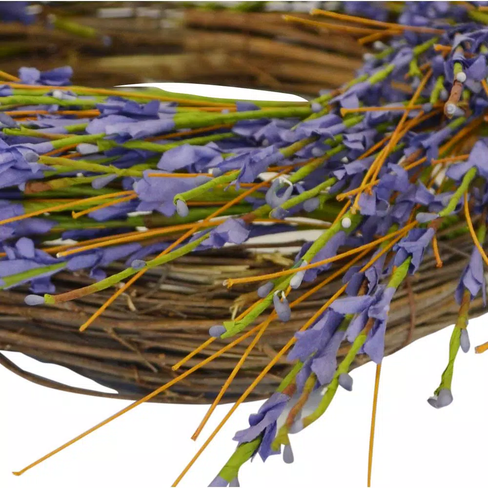 Unbranded 19.7 in. Lavender-Inspired Purple Dried Flower Wreath, Cottage Style