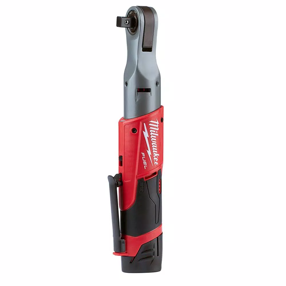 Milwaukee M12 FUEL 1/2 in. Brushless Cordless Ratchet Kit with 2.0 Ah Battery