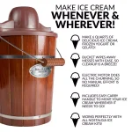 Nostalgia Vintage Collection 6 Qt. Wood Bucket Electric Ice Cream Maker thumbnail 3