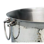 Elegance 3.75 Gal. Hammered Stainless Steel Party Tub with Double Wall Insulation thumbnail 2