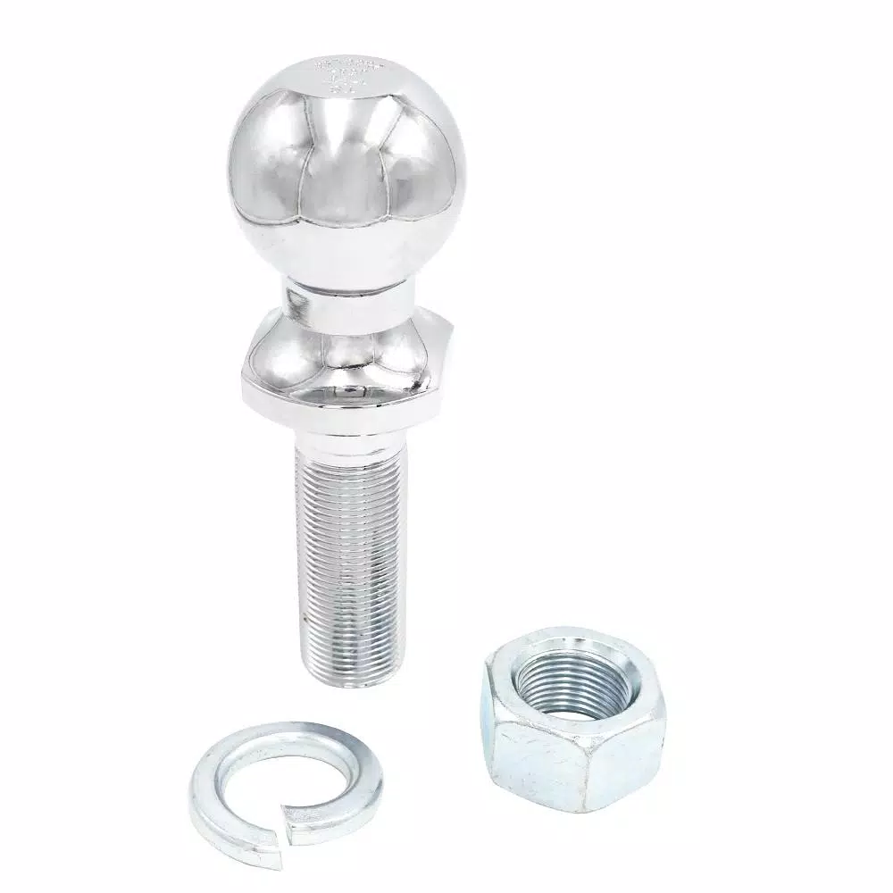 TowSmart 2,000 lb. Capacity Chrome Hitch Ball, 1-7/8 in. Diameter, 1 in. Shank Diameter