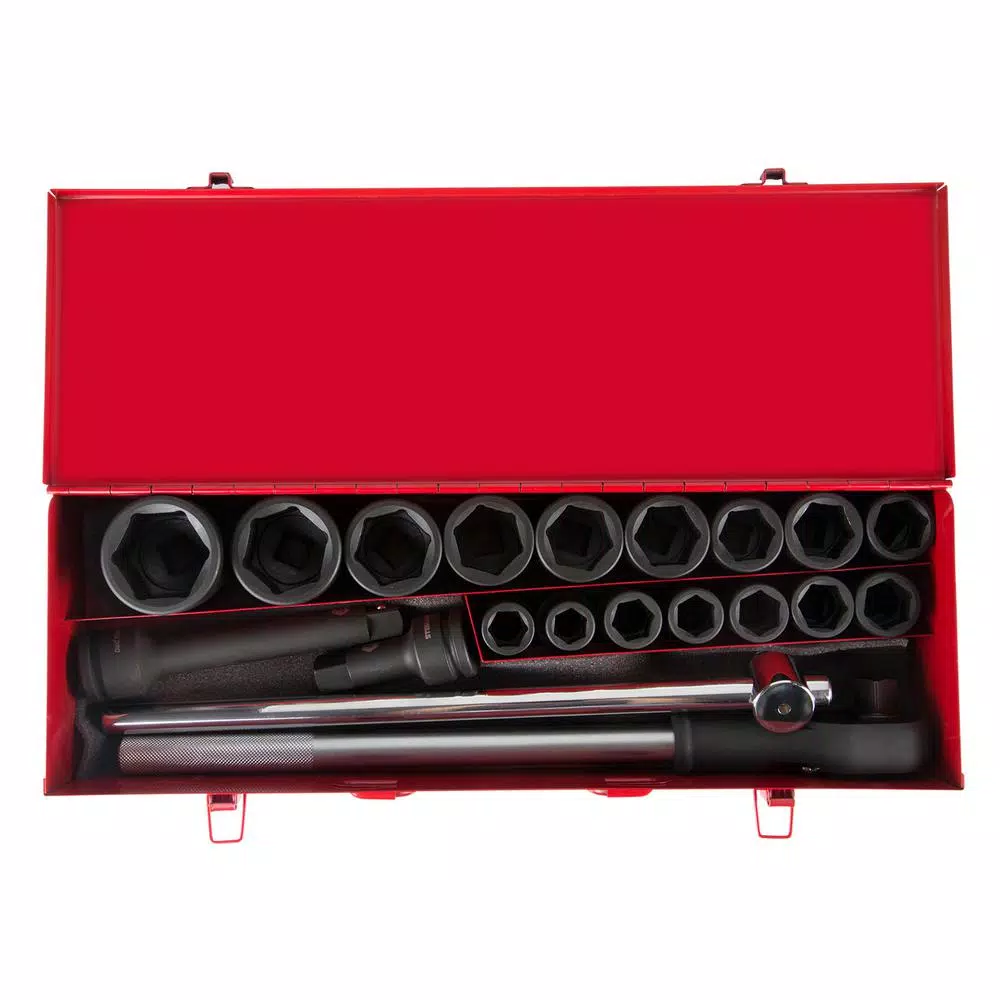 Steelman PRO 20-Piece 3/4 in. Drive Metric Heavy-Duty Ratchet and Impact Socket Set