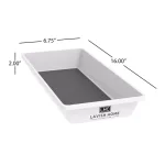 Lavish Home White Plastic Drawer Organizer Tray with Non-Slip Rubber Liner thumbnail 2