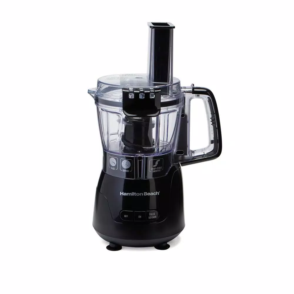 Hamilton Beach Stack & Snap 4-Cup Compact Food Processor, 5-Speed, Black