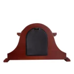 Bedford Clock Collection Redwood Tambour Mantel Clock with Chimes and Roman Numeral Dial thumbnail 4