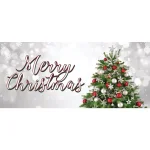 My Door Decor 7 ft. x 16 ft. Merry Christmas Tree Garage Door Banner Mural thumbnail 1