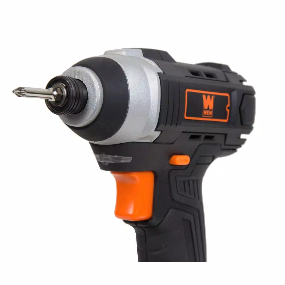 WEN 20V MAX Cordless 1/4-in. Impact Driver Kit with 1.5 Ah Battery, Charger, Bits, and Carrying Bag