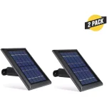 Wasserstein Solar Panel for Ring Spotlight Cam & Stick Up Cam Battery, 2-Pack, Black thumbnail 1