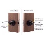 Copper Creek Scandinavian Kash Black Privacy Lever - Modern Interior Bed/Bath Door Handle thumbnail 4