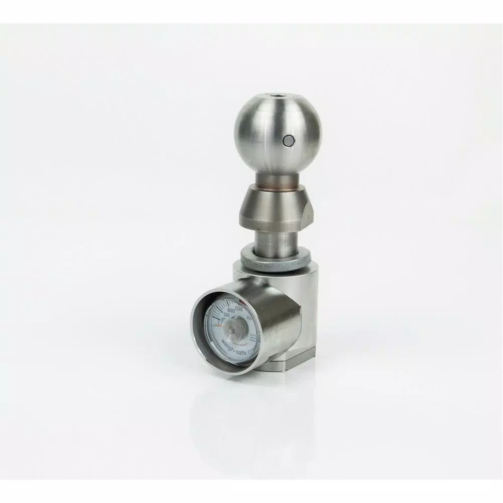 Weigh Safe Weigh-Safe Universal Tow Ball with Built-in Scale, 2 inch, Stainless Steel