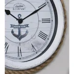 FirsTime & Co. FirsTime and Co. 10 in. Dock Rope Nautical Wall Clock - Distressed White thumbnail 3