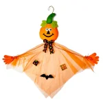 Worth Imports 40 in. Halloween Hanging Organza Pumpkin Jack-O-Lantern Decor (Set of 2) thumbnail 1