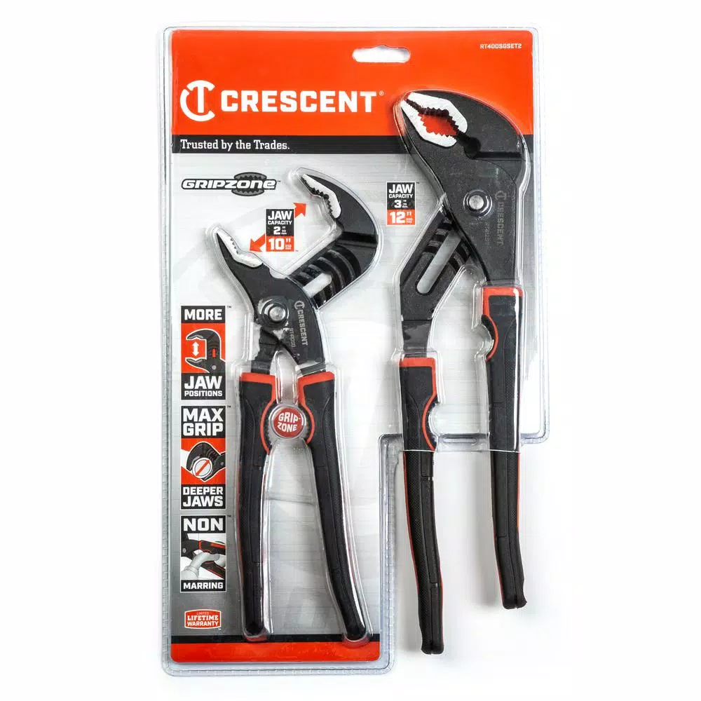 Crescent 2-Piece Tongue and Groove Pliers Set, 10 in. and 12 in.