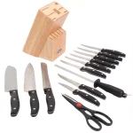 Oster Granger 14-Piece Stainless Steel Knife Set with Rubberwood Block thumbnail 2