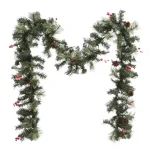 National Tree Company 9 ft. Unlit Cashmere Artificial Garland with Pinecones and Red Berries thumbnail 3