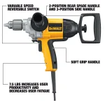 DEWALT 9 Amp 1/2 in. Spade Handle Corded Drill thumbnail 2