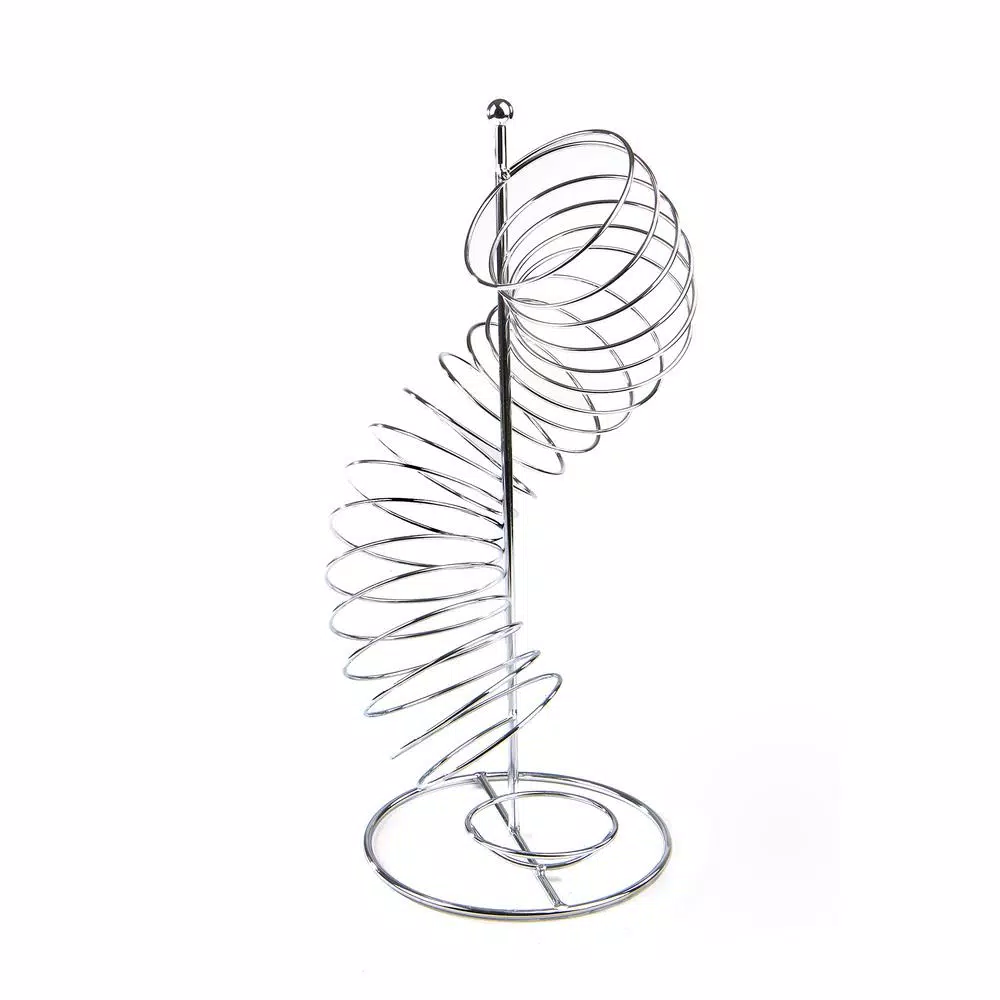 Mind Reader Stainless Steel Twisted Fruit Holder, Silver Metal Wire Fruit Basket