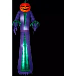 Gemmy 12 ft. Halloween Airblown Projection Inflatable Fire and Ice Jack O Reaper thumbnail 5
