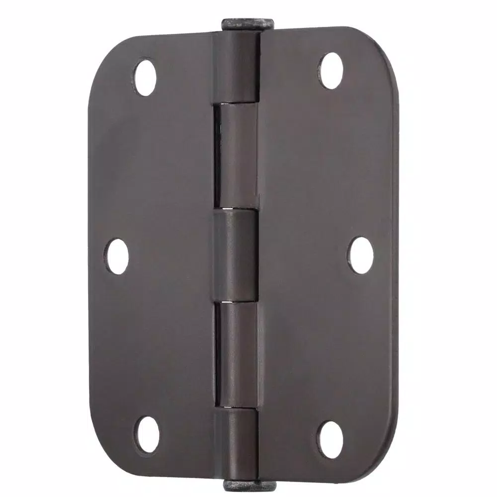 Everbilt 3-1/2 in. x 5/8 in. Radius Oil-Rubbed Bronze Smooth Action Steel Door Hinge